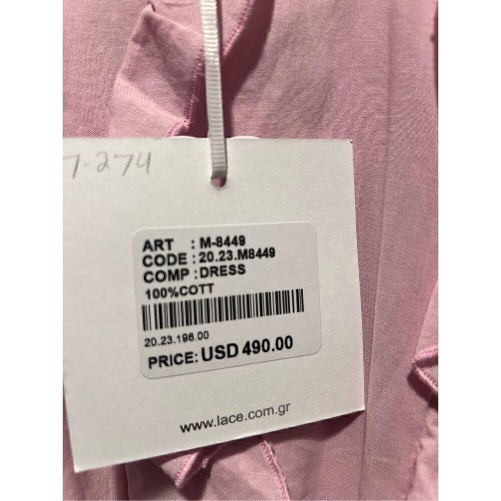 LACE the Label Pink GAIA FRILLS Mini Dress Vacation  Size S NWT$490 - Picture 7 of 8
